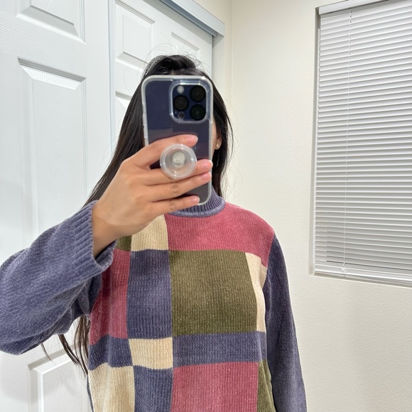 ALFRED DUNNER PETITE COLOR BLOCK KNITTED SWEATER - Picture 2 of 8